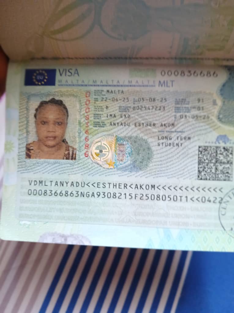 Esther Akom Anyadu Visa